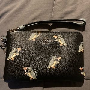 Coach owl wristlet